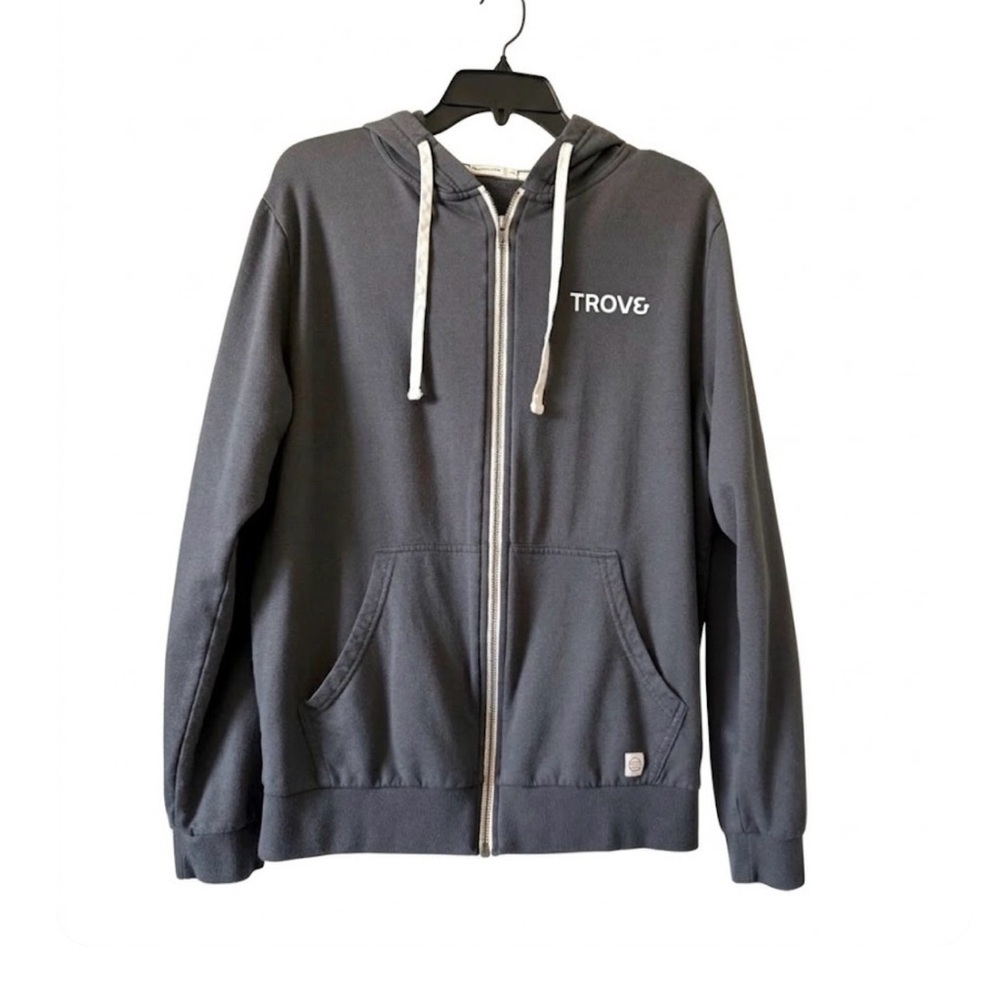 Marine Layer Full Zip Hoodie Sweatshirt Men’s M Relaxed Fit Coastal Heather Gray